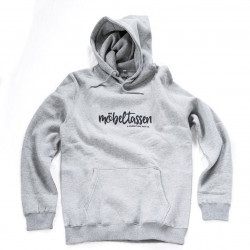 Hoodie, gråmelerad