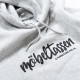 Hoodie, gråmelerad
